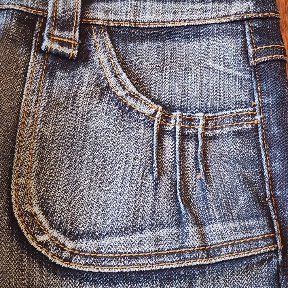 Luxury Blues Y2K Jeans Juniors 7/8 Flare Zip Hem Stretch Denim Pockets Casual - Picture 4 of 15